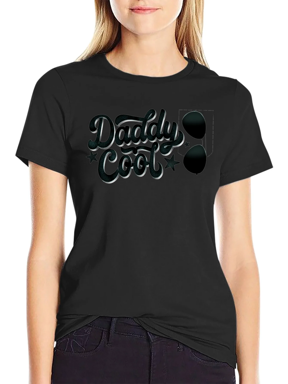 Daddy Cool Graphic Tee - Stylish Mens Black T-Shirt product image 2