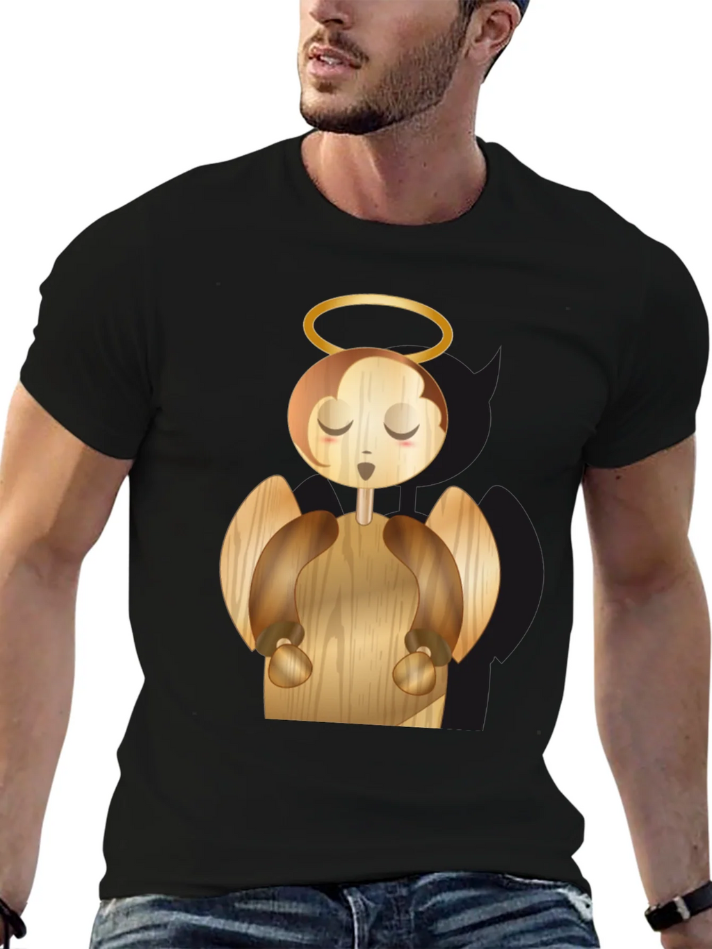 Angel Graphic Black T-Shirt product image 6