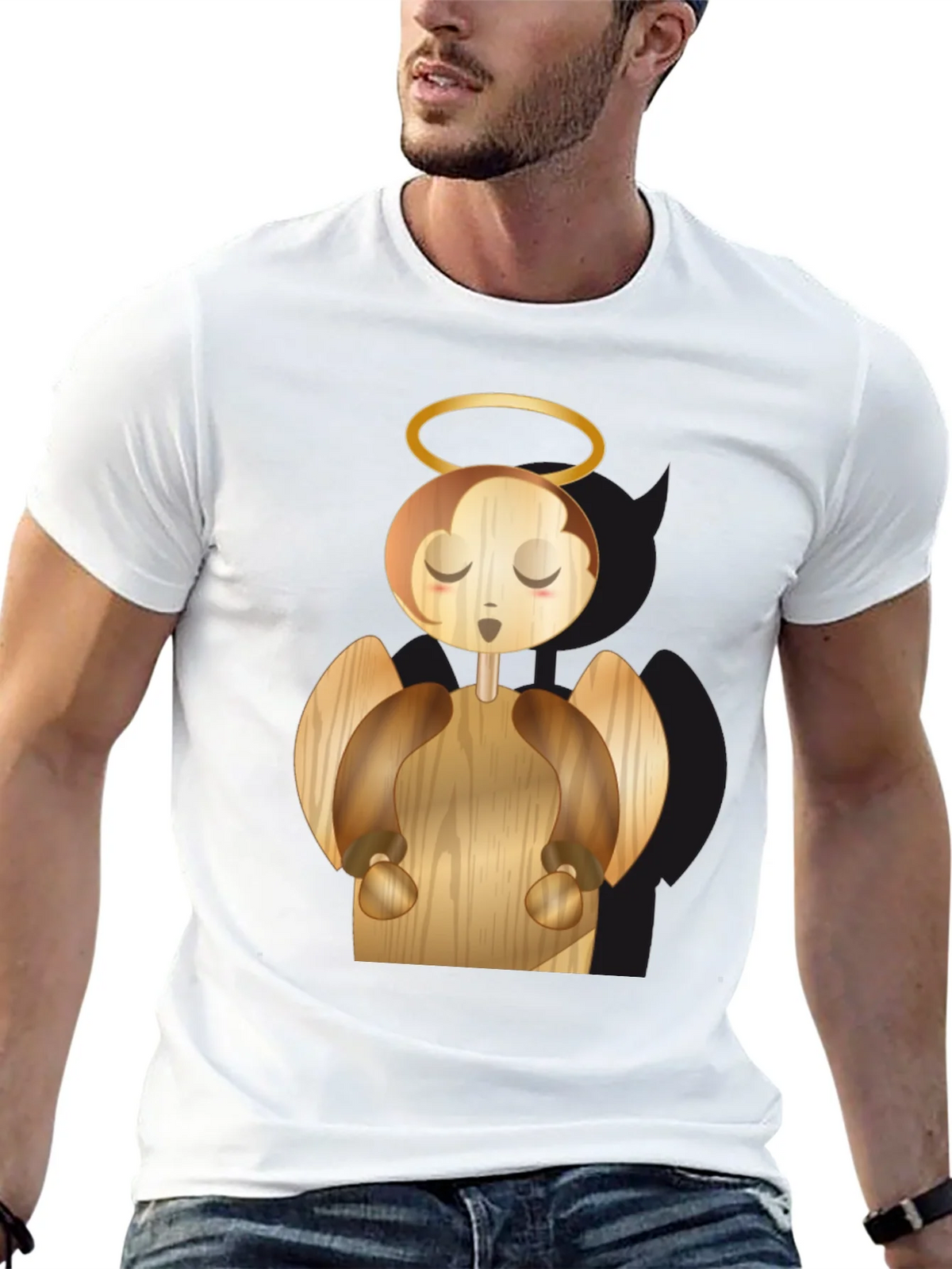 Angel Graphic Black T-Shirt product image 11
