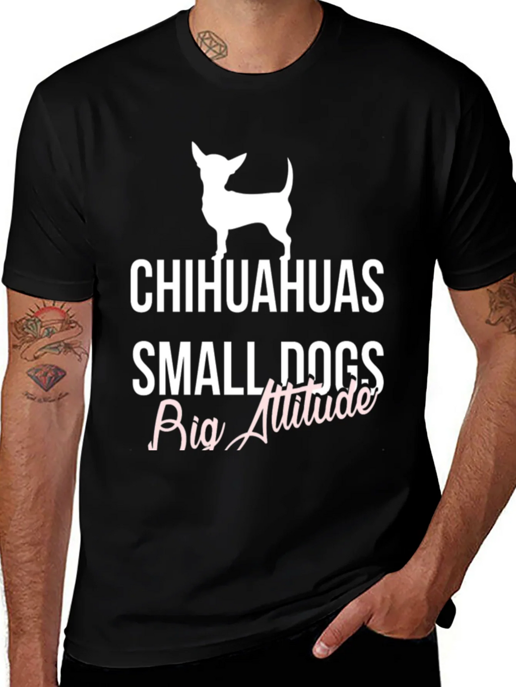 Chihuahuas Small Dogs Big Attitude T-Shirt product image 1