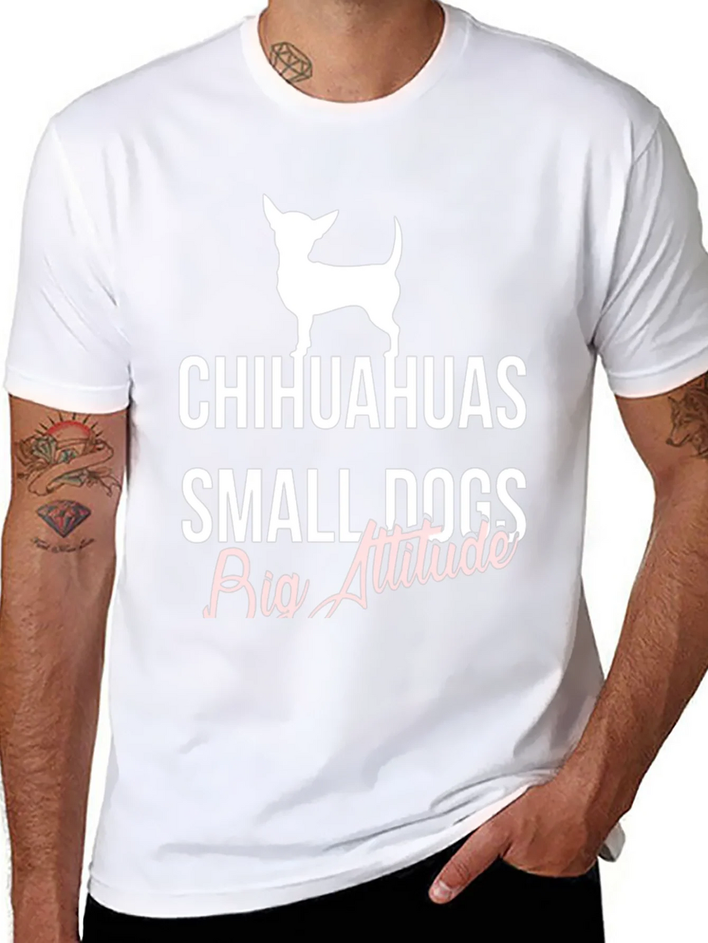 Chihuahuas Small Dogs Big Attitude T-Shirt product image 5