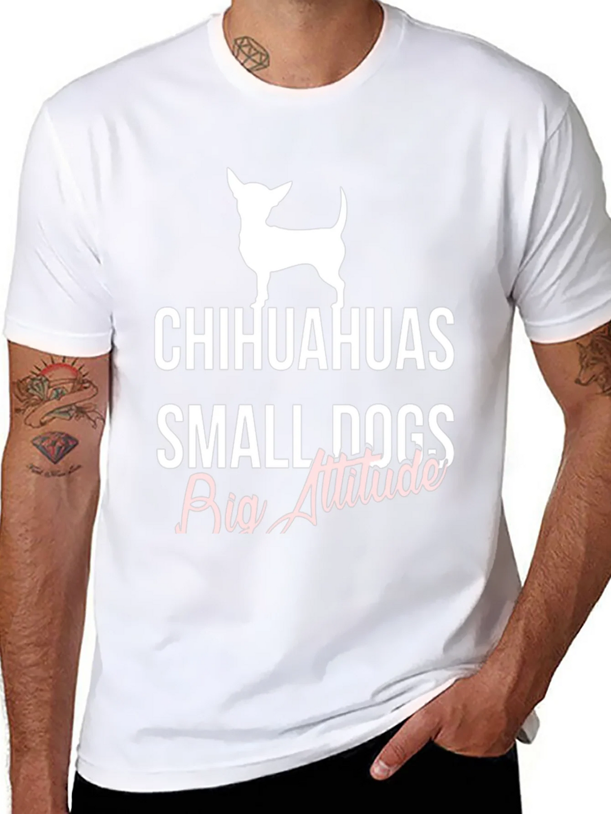 Chihuahuas Small Dogs Big Attitude T-Shirt product image 5