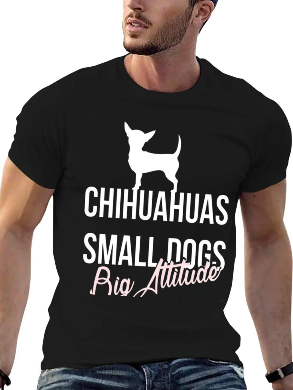 Chihuahuas Small Dogs Big Attitude T-Shirt product image 4