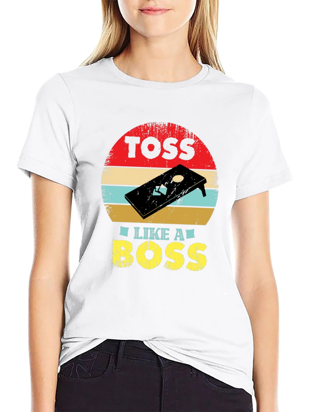 Toss Like a Boss T-Shirt - Cornhole Design product image 3