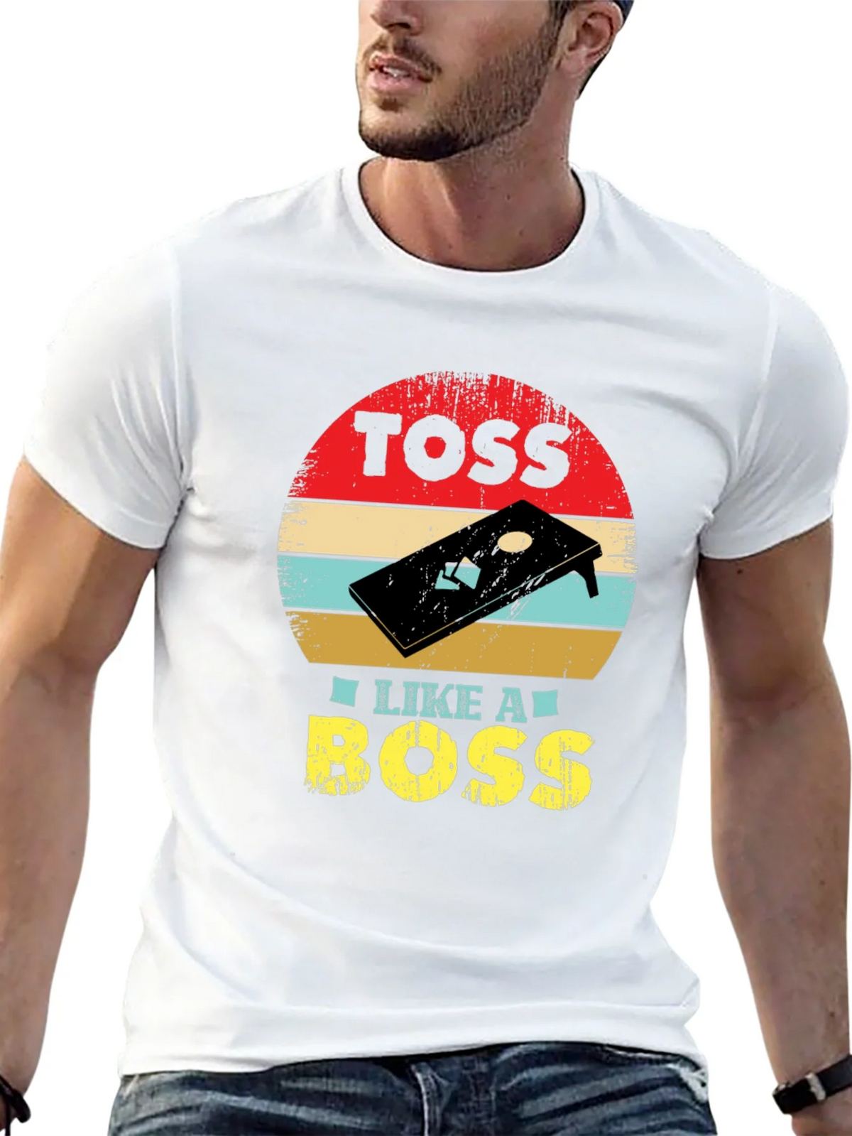 Toss Like a Boss T-Shirt - Cornhole Design product image 4