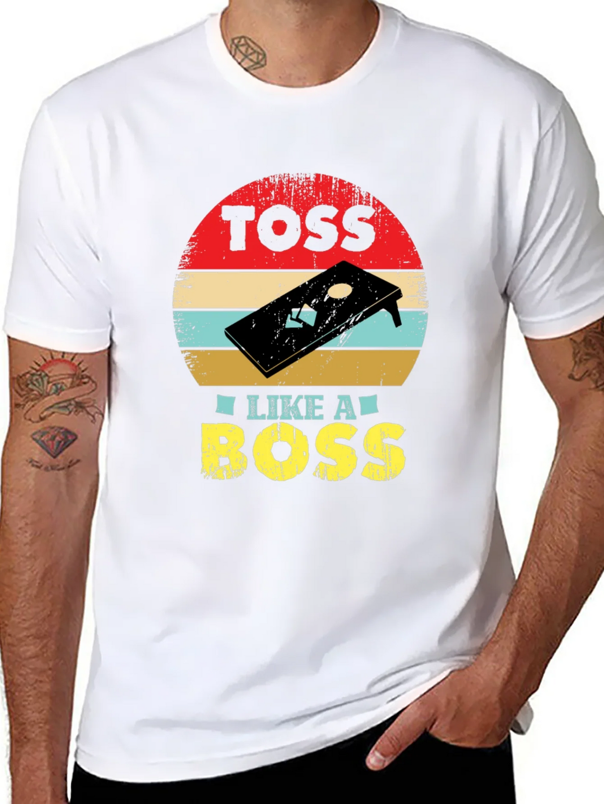 Toss Like a Boss T-Shirt - Cornhole Design product image 2