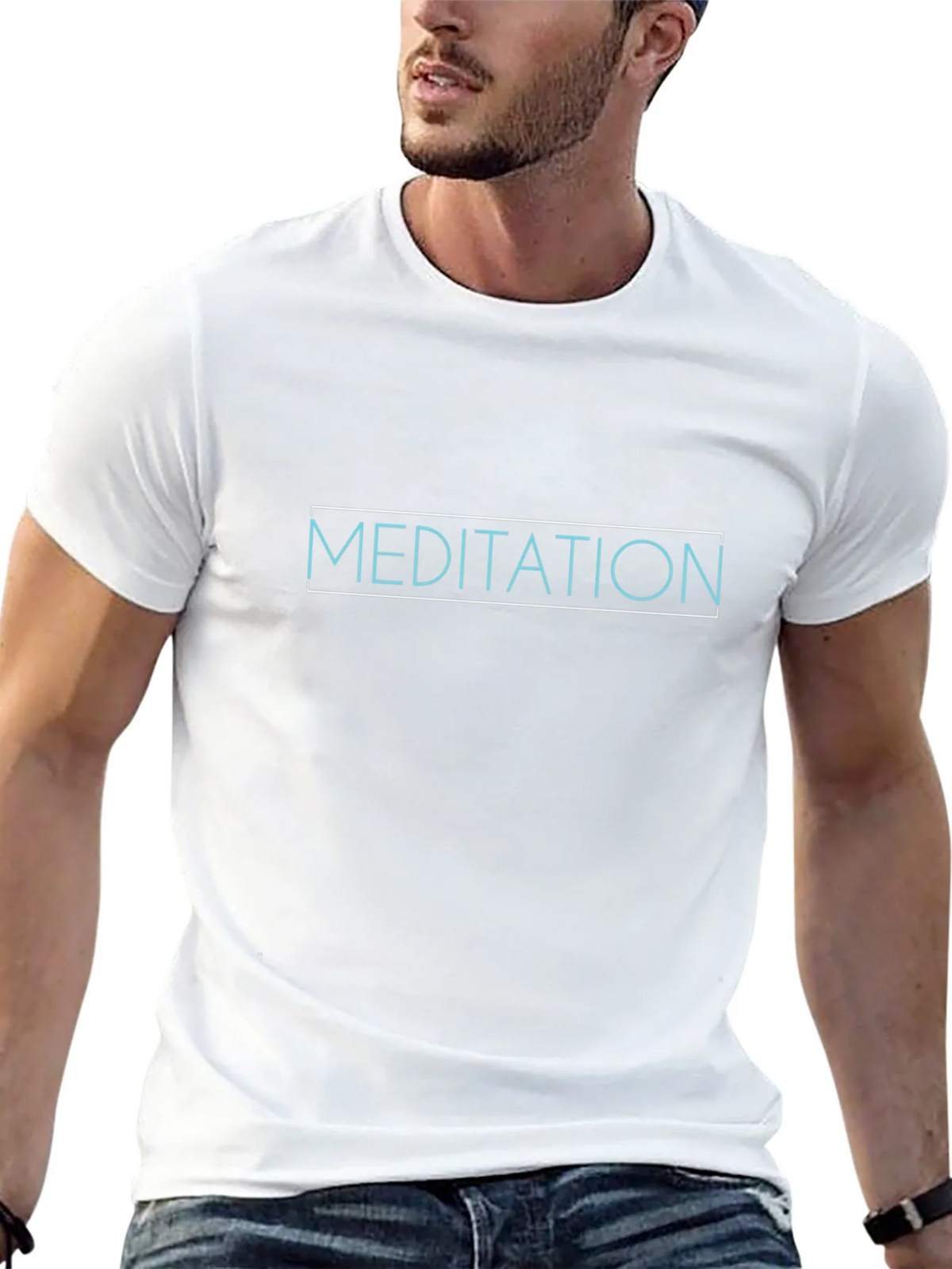 Meditation Graphic Print Black T-Shirt product image 2