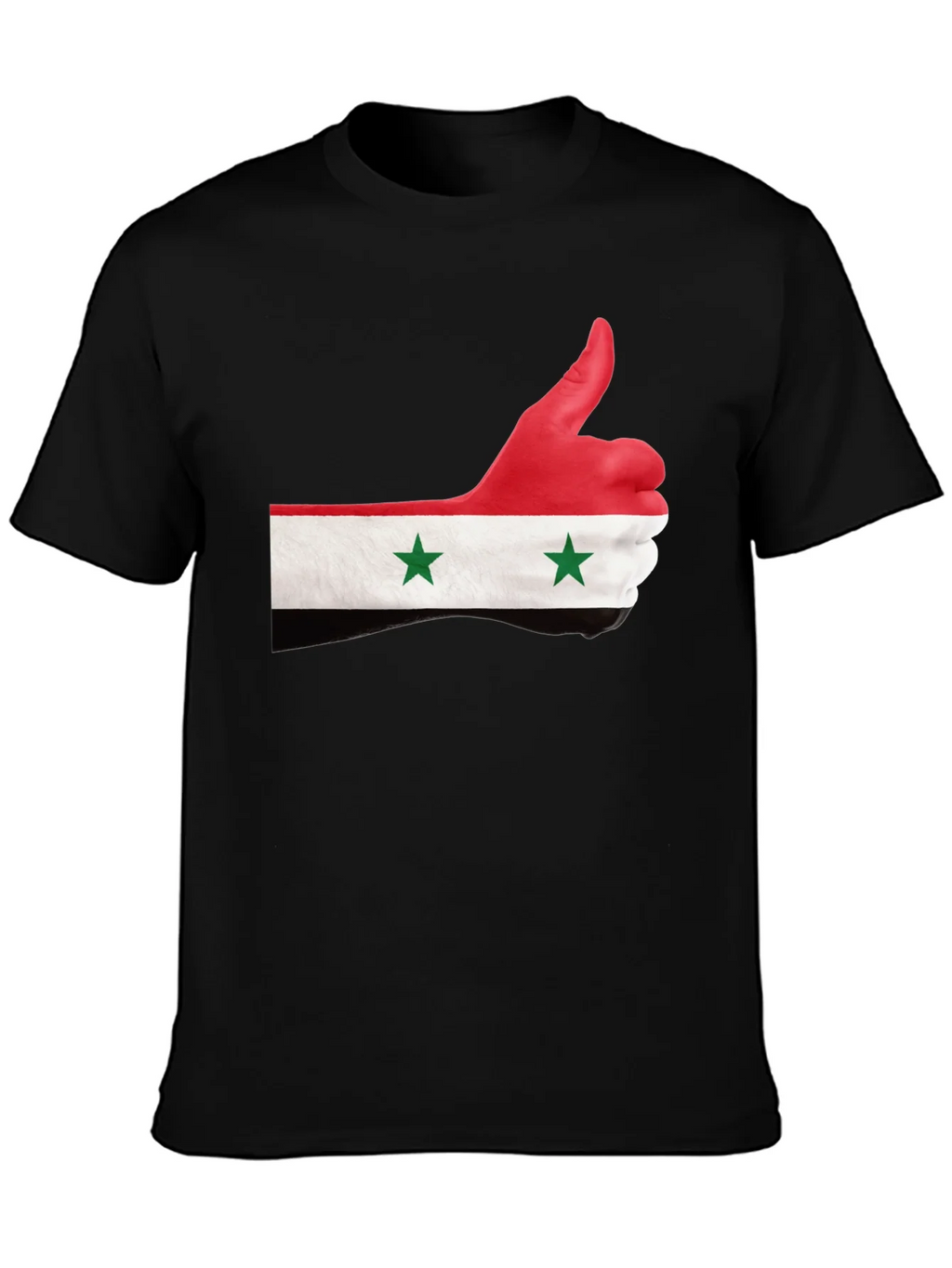 Syria Flag Thumbs Up Graphic Black T-Shirt product image 3