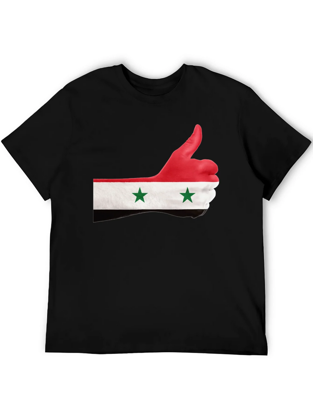 Syria Flag Thumbs Up Graphic Black T-Shirt product image 5