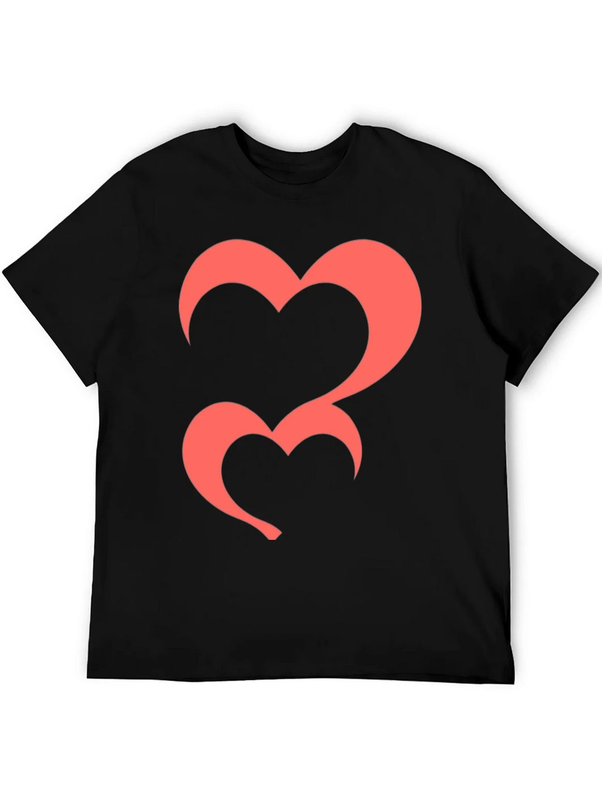 Heart Graphic Tee - Black Casual T-Shirt product image 5
