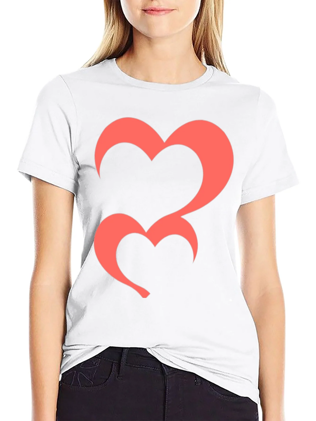 Heart Graphic Tee - Black Casual T-Shirt product image 8