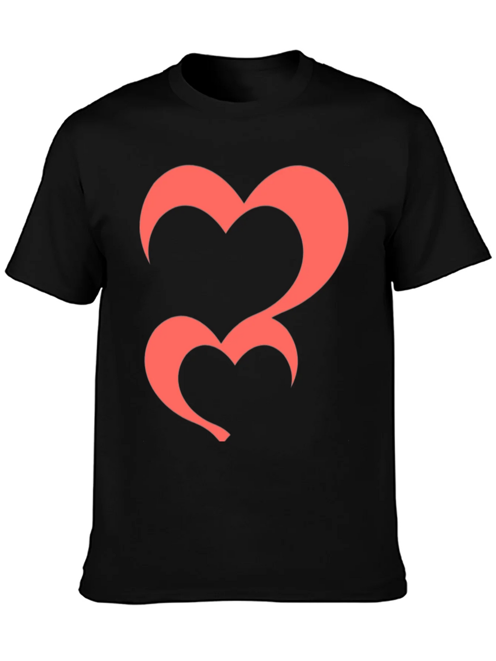 Heart Graphic Tee - Black Casual T-Shirt product image 3