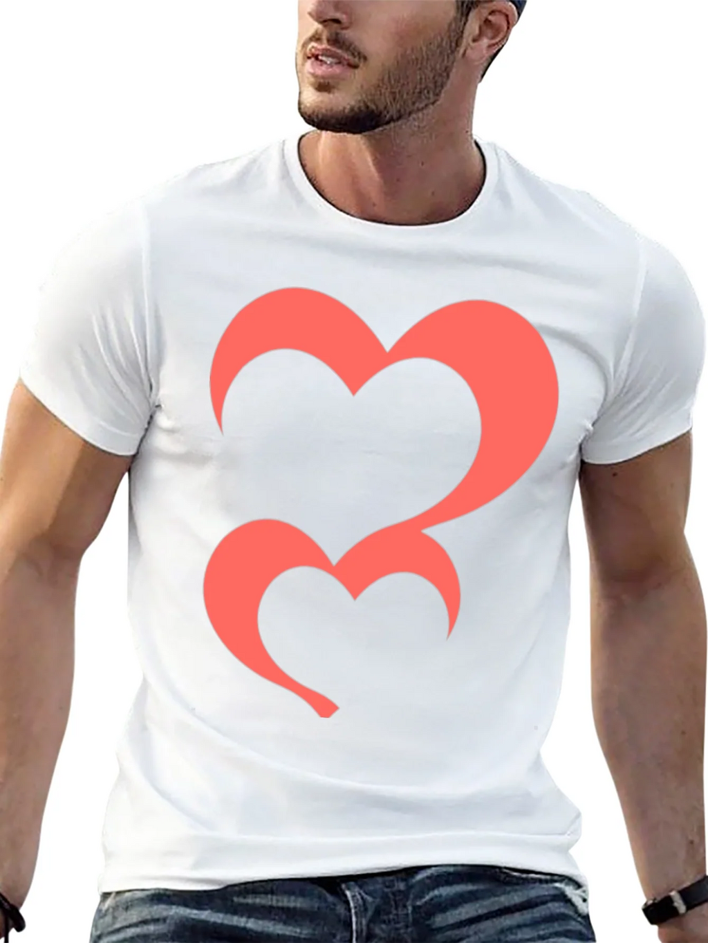 Heart Graphic Tee - Black Casual T-Shirt product image 12