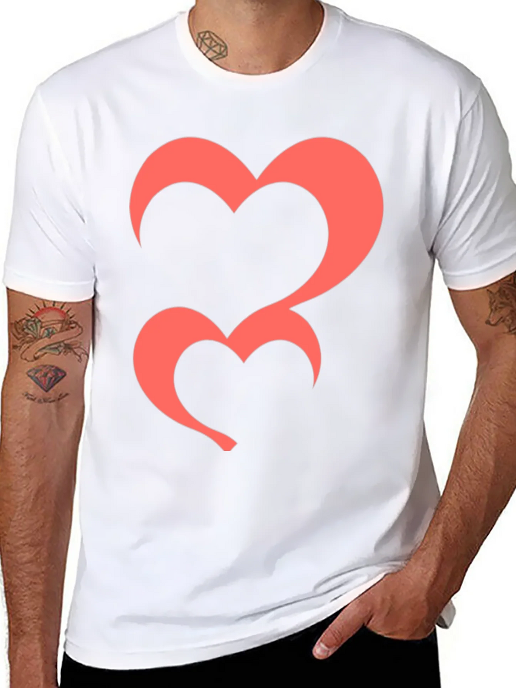 Heart Graphic Tee - Black Casual T-Shirt product image 7