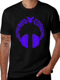 Stylish Graphic Tee - Headphones & Laurel Wreath product image 1