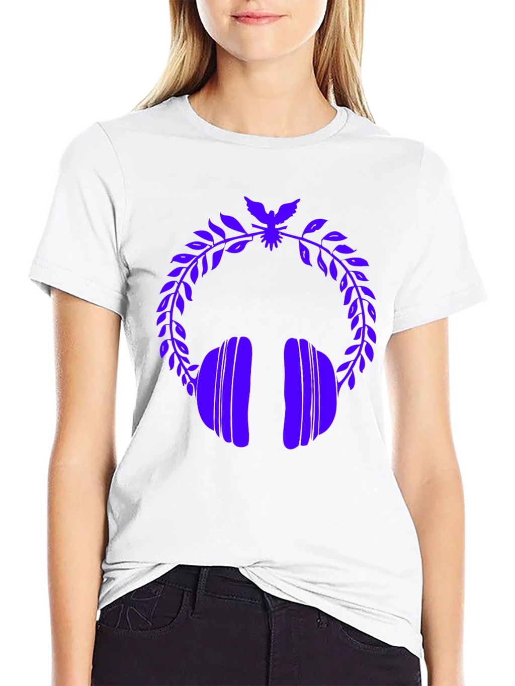 Stylish Graphic Tee - Headphones & Laurel Wreath product image 8