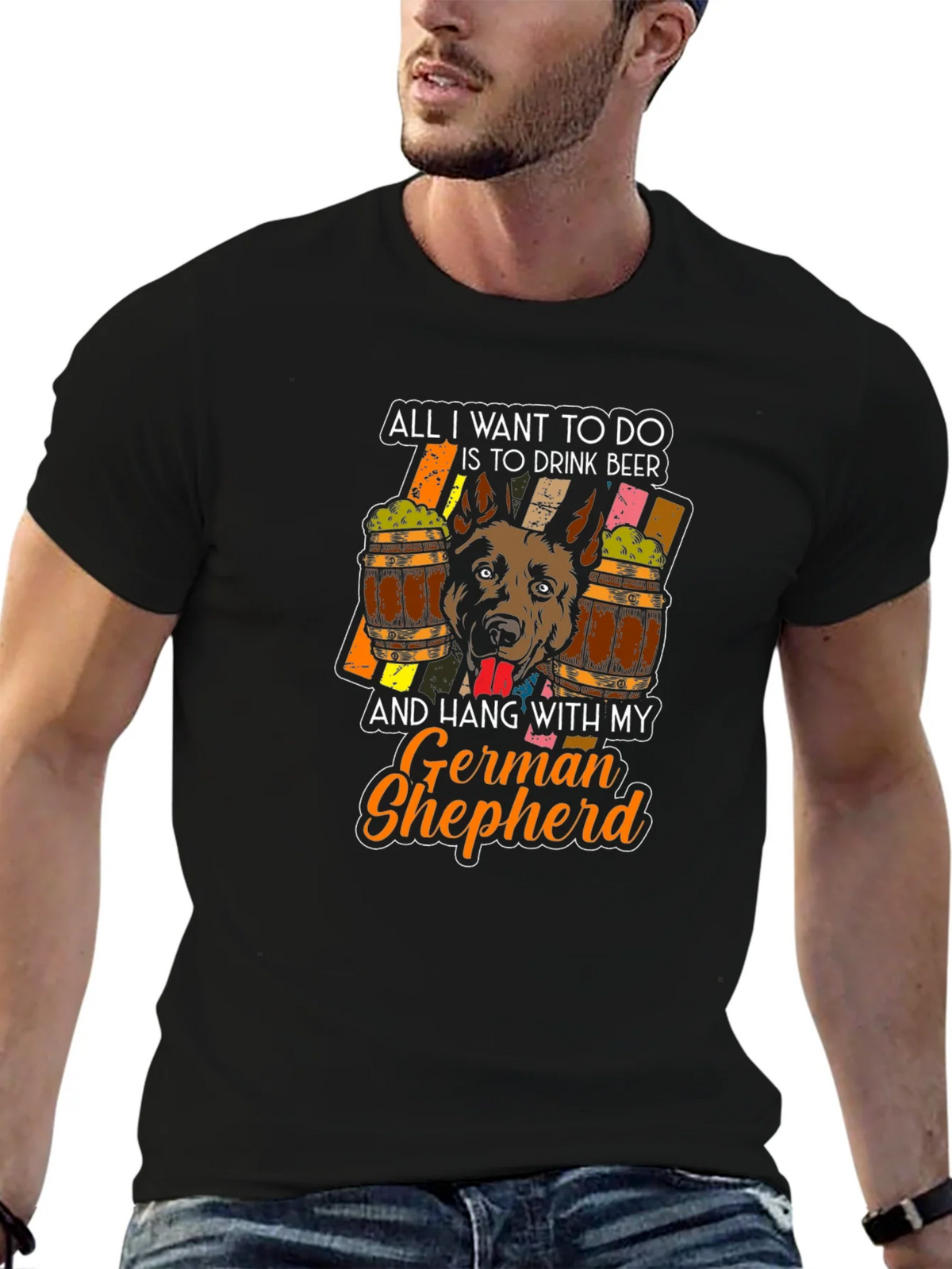 German Shepherd Beer Lover T-Shirt product image 6