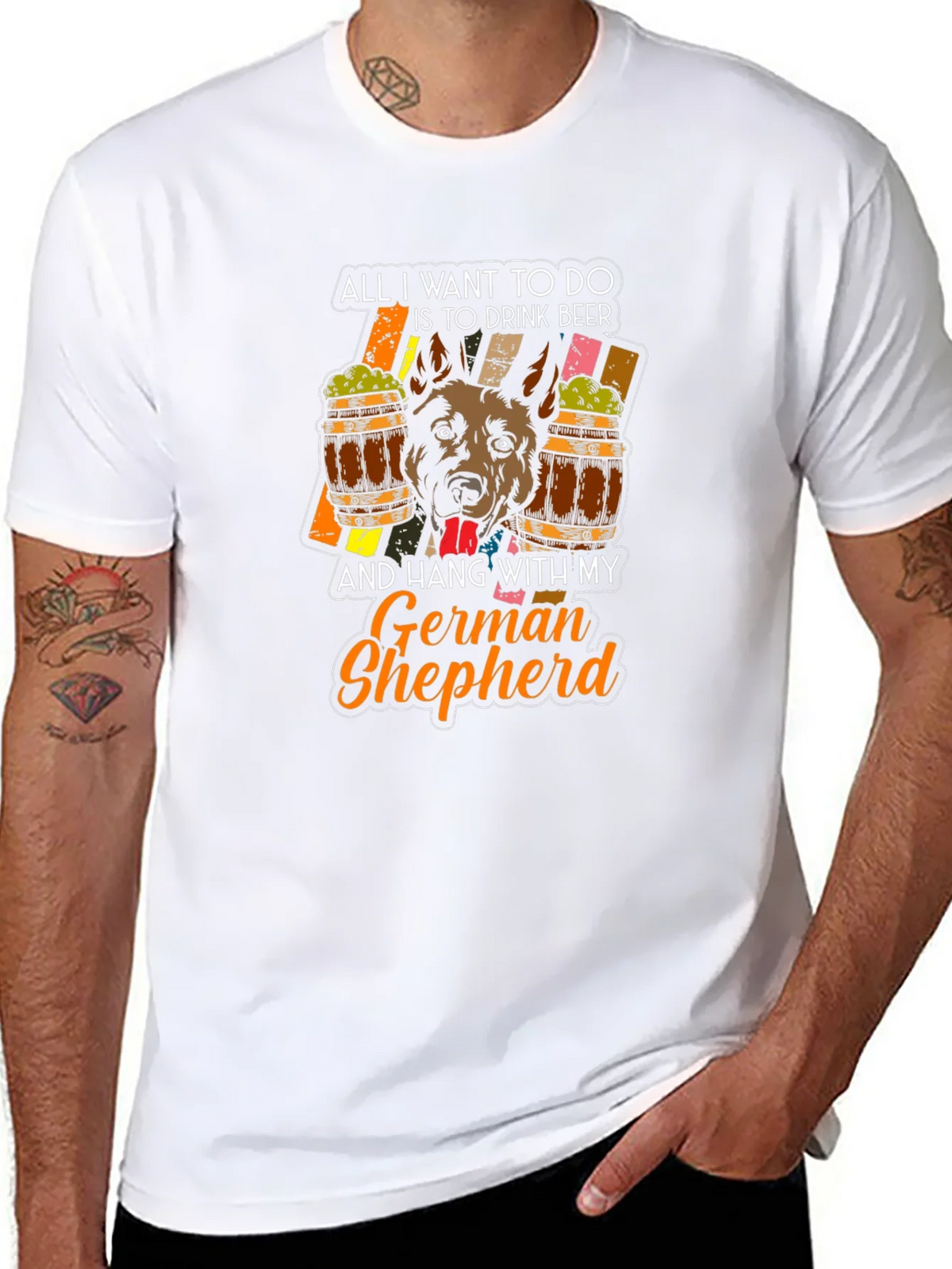 German Shepherd Beer Lover T-Shirt product image 7