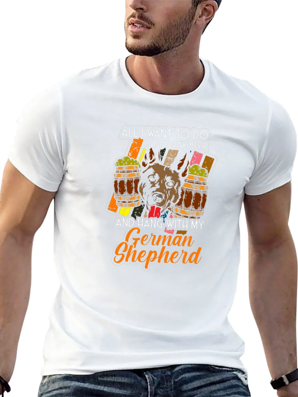 German Shepherd Beer Lover T-Shirt product image 12