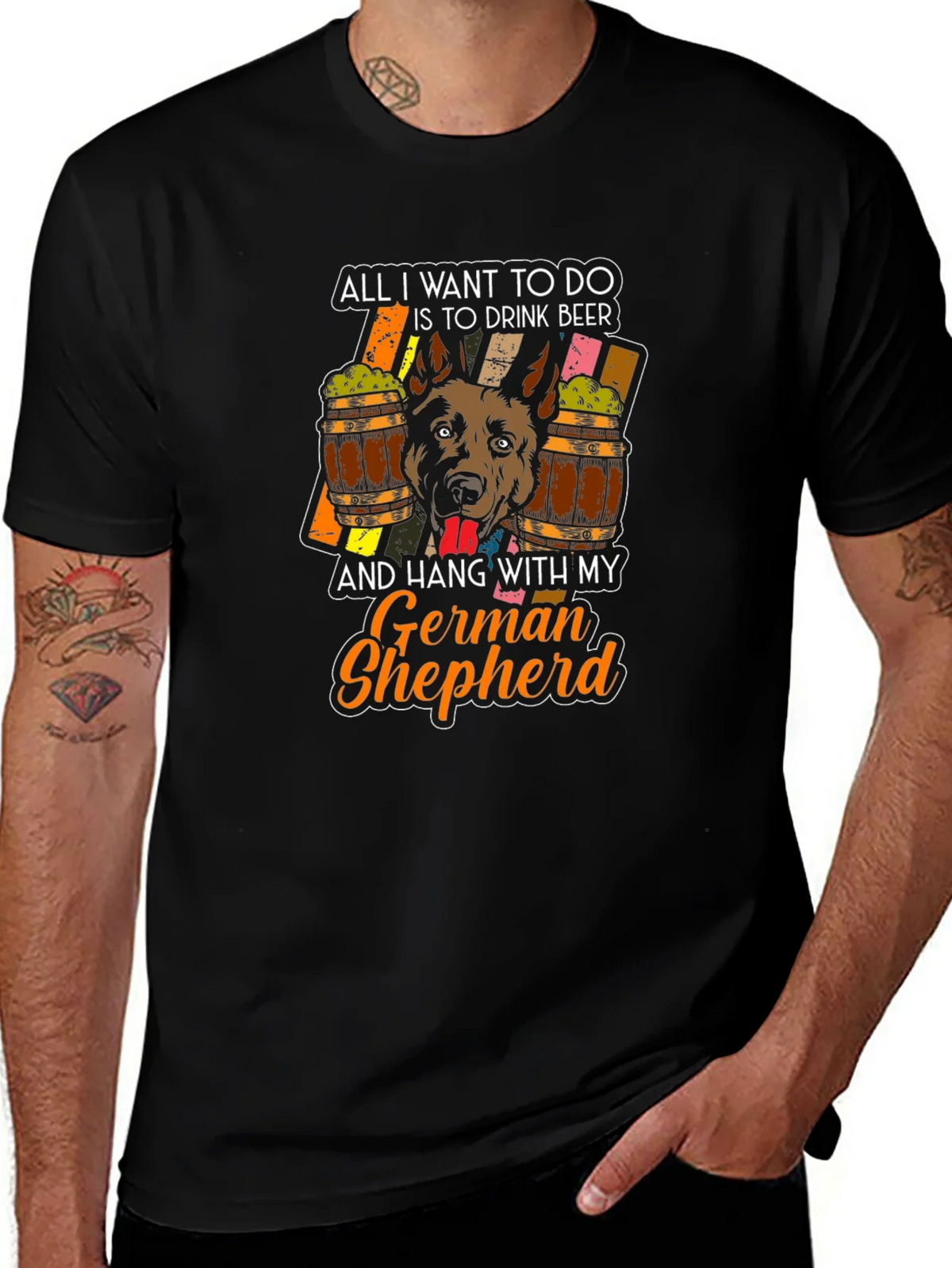German Shepherd Beer Lover T-Shirt product image 1