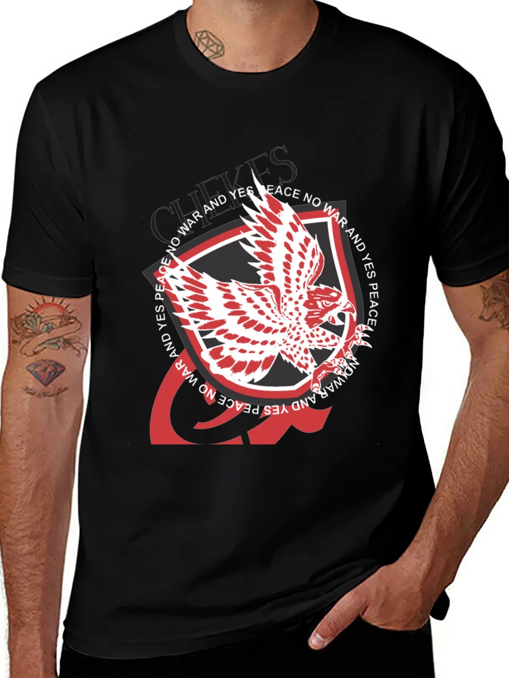Peace Dove Graphic Black T-Shirt product image 1