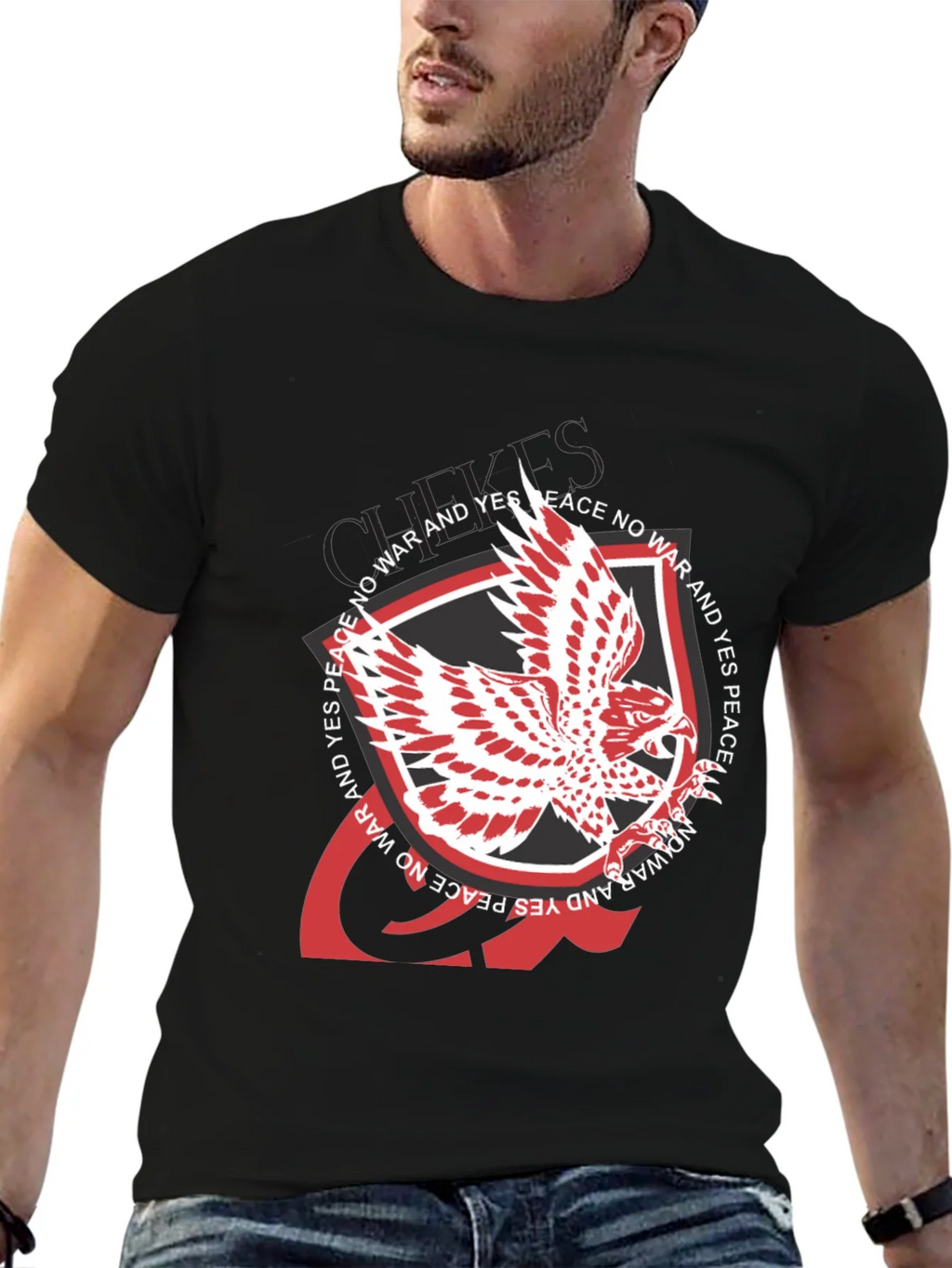 Peace Dove Graphic Black T-Shirt product image 6