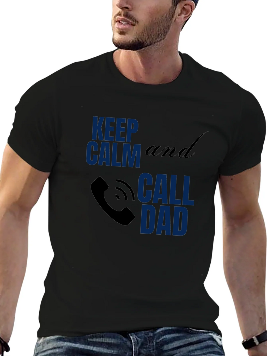 Call Dad Tee - Keep Calm - Novelty Graphic T-Shirt product image 6