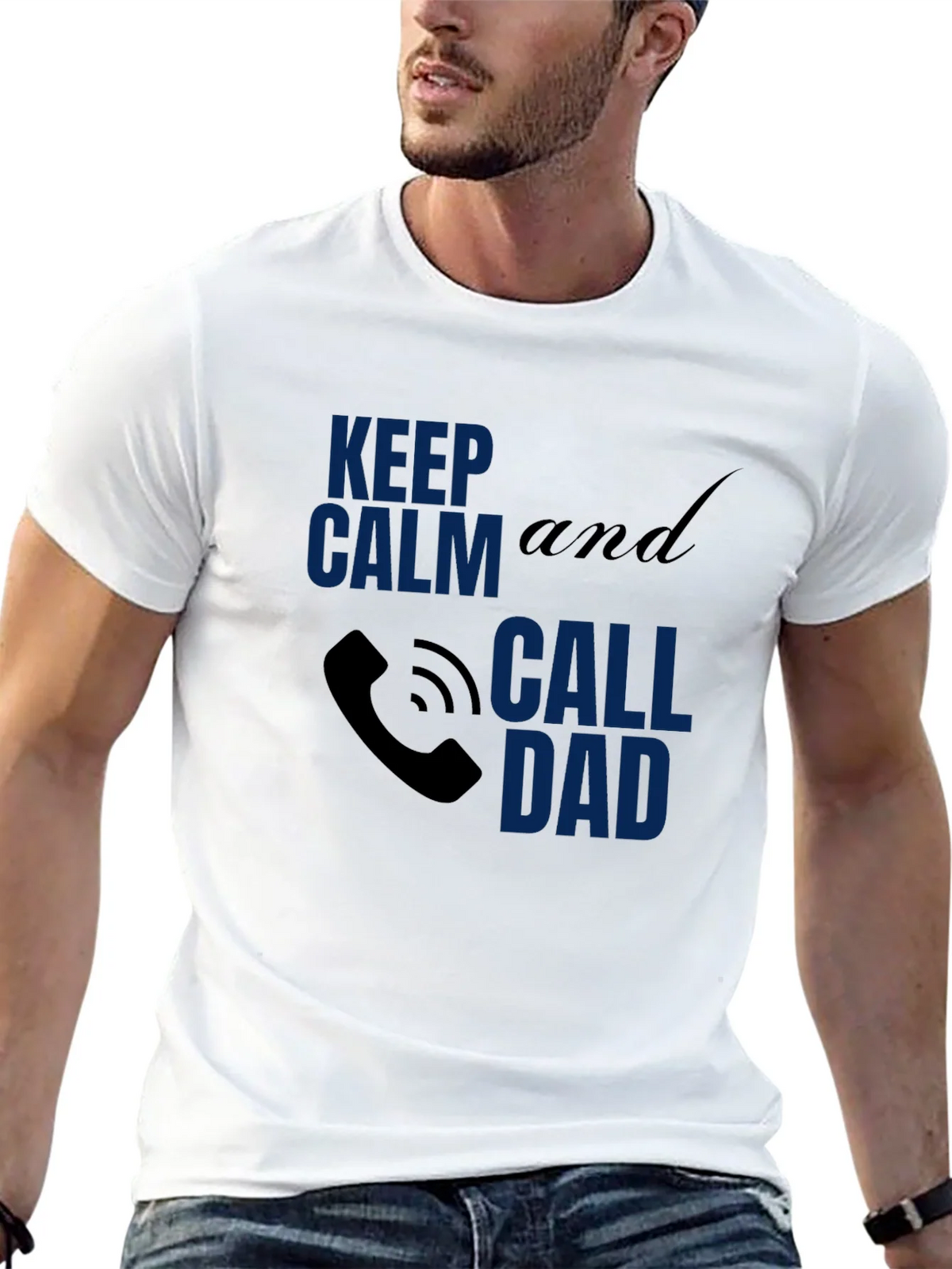 Call Dad Tee - Keep Calm - Novelty Graphic T-Shirt product image 12