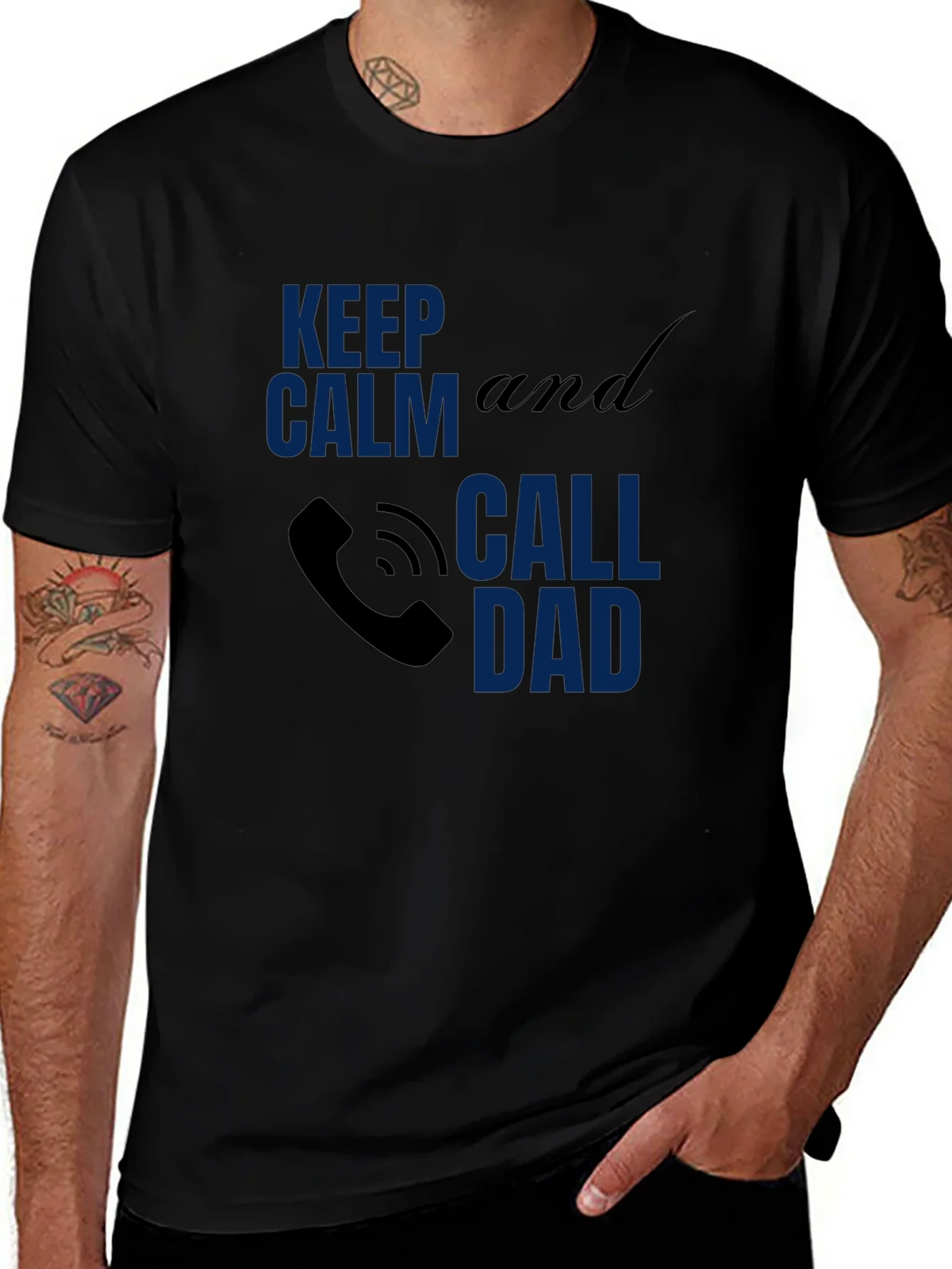 Call Dad Tee - Keep Calm - Novelty Graphic T-Shirt product image 1