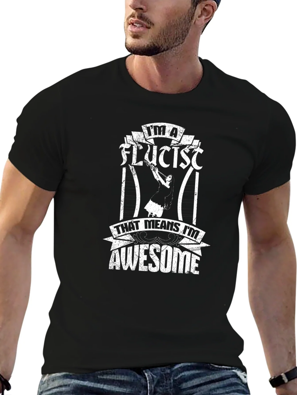 Flutist Awesome T-Shirt - Music Lover Tee product image 3