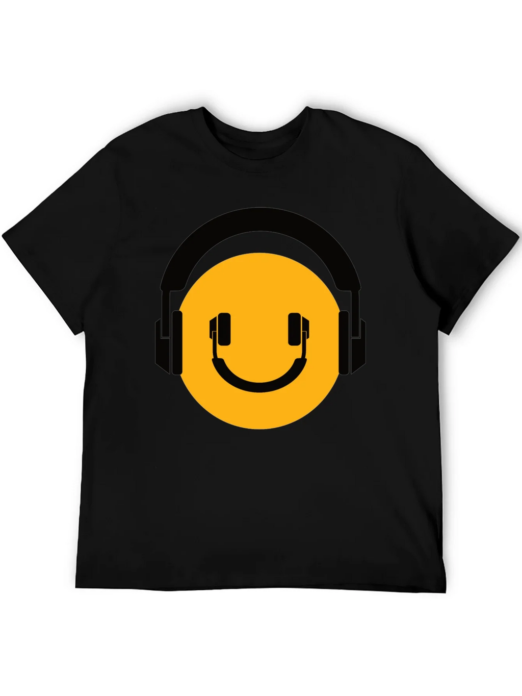 DJ Smiley Face Black T-Shirt product image 2
