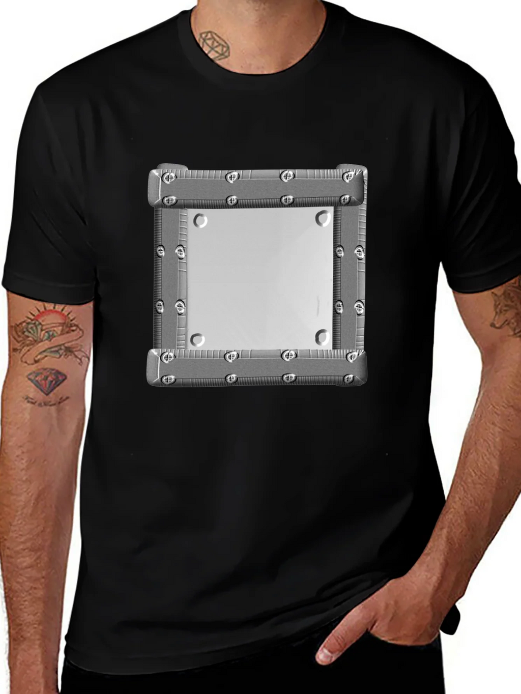 Industrial Plate Graphic Tee - Bold Streetwear Style product image 1