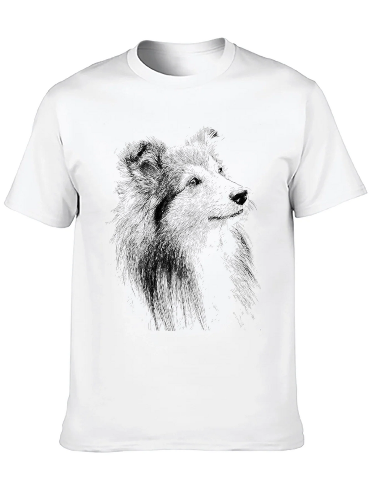 Dog Sketch Graphic Black T-Shirt product image 9