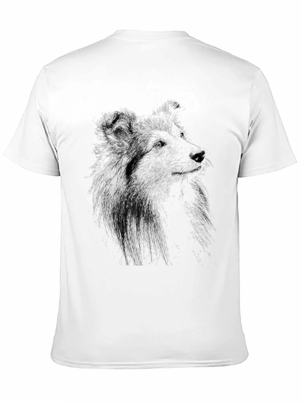 Dog Sketch Graphic Black T-Shirt product image 10