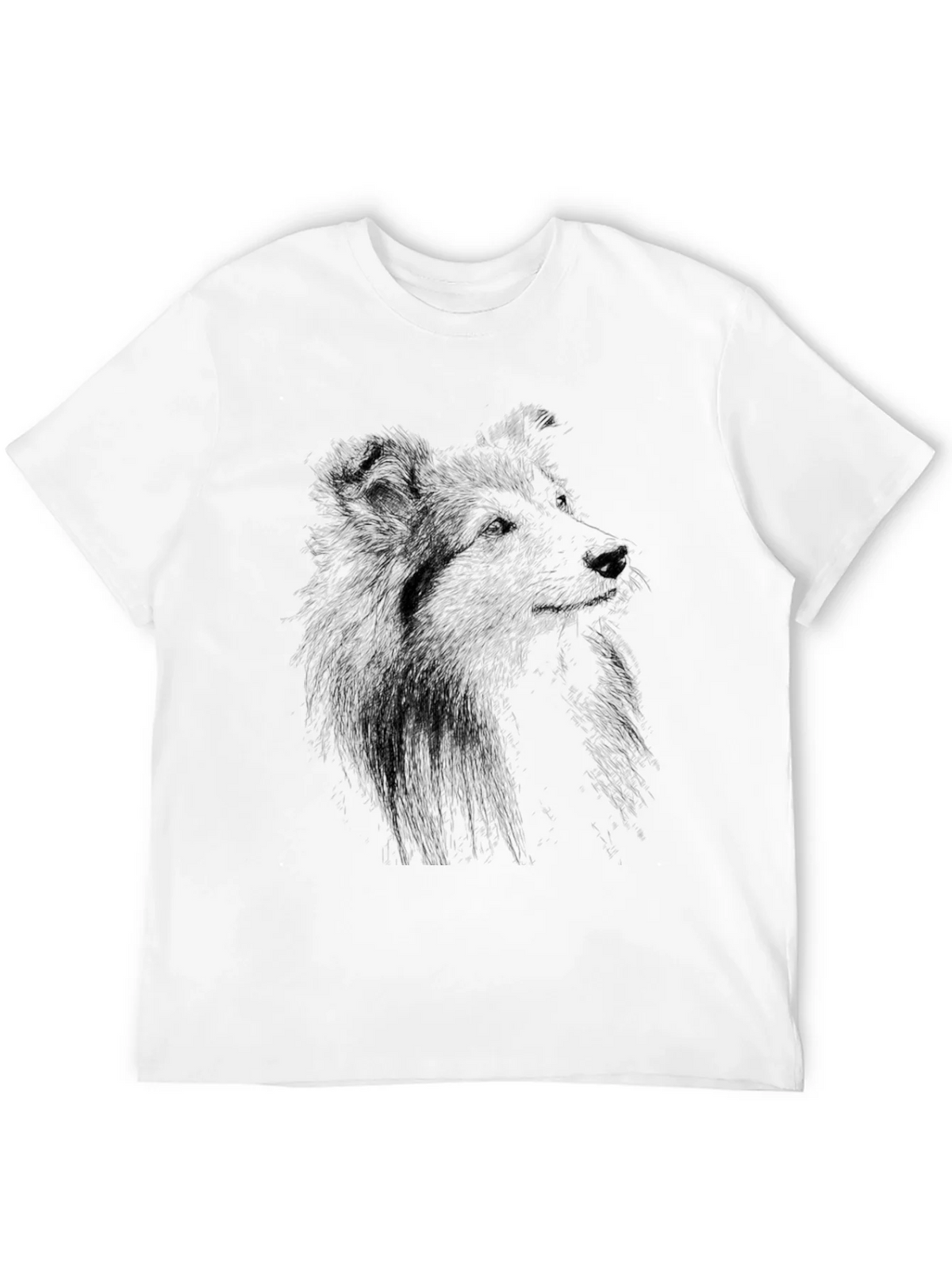 Dog Sketch Graphic Black T-Shirt product image 11
