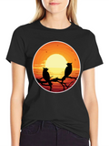 Sunset Birds Graphic T-Shirt product image 1