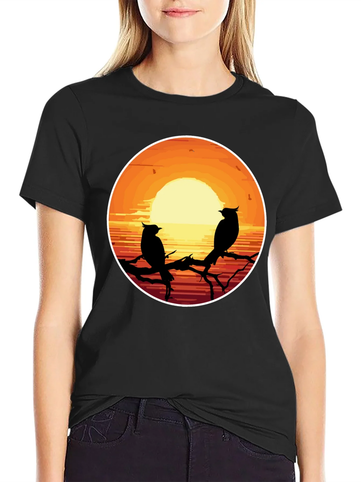 Sunset Birds Graphic T-Shirt product image 1