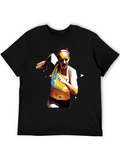Geometric Runner Graphic Tee - Black product image 1