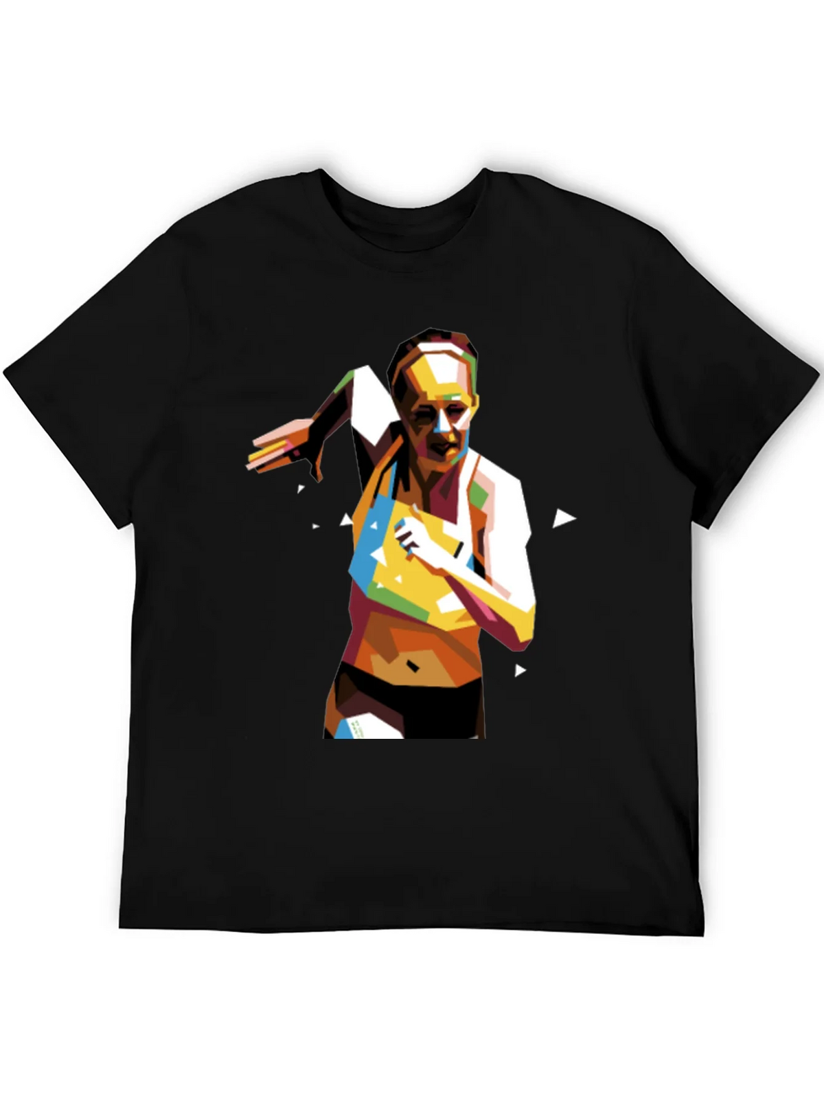 Geometric Runner Graphic Tee - Black product image 1