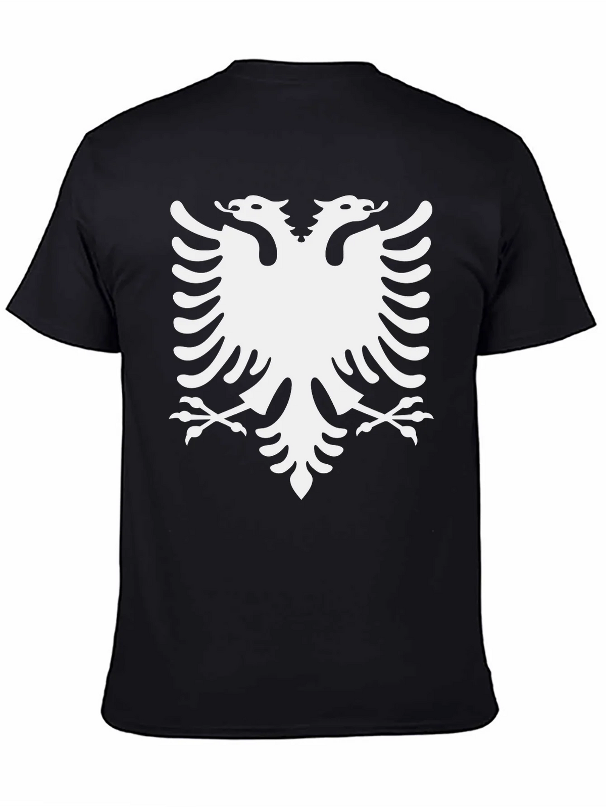Albanian Eagle Graphic Tee - Classic Black Cotton Shirt product image 2