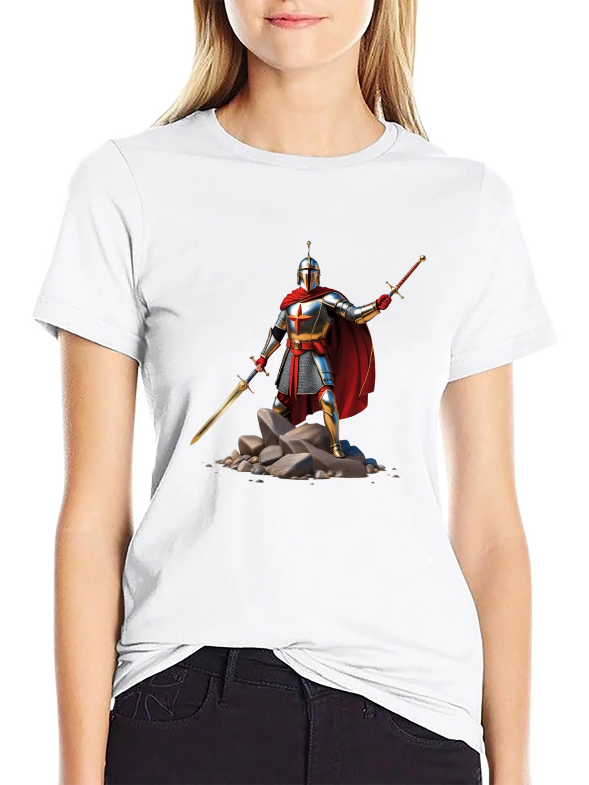 Knight Warrior T-Shirt - Medieval Armor Design product image 8