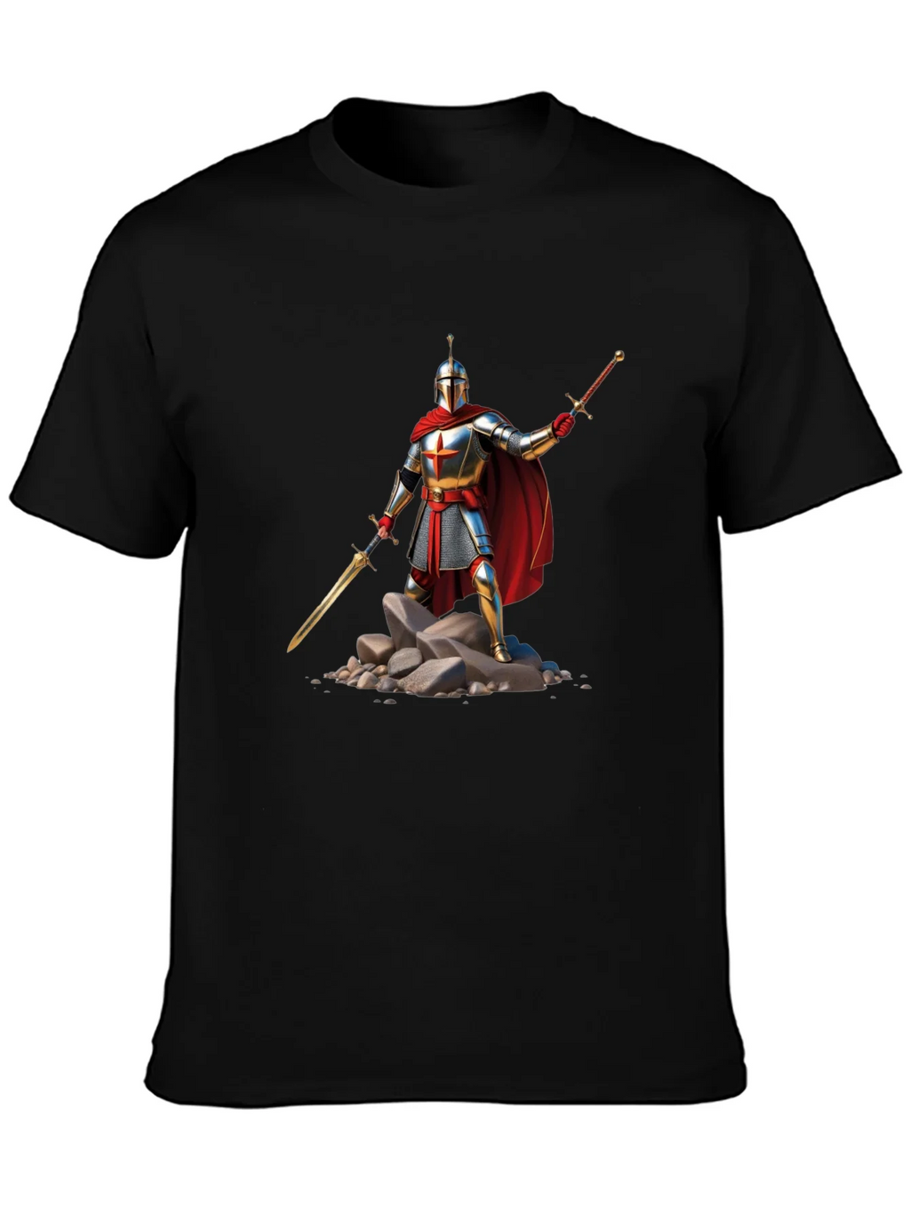 Knight Warrior T-Shirt - Medieval Armor Design product image 3