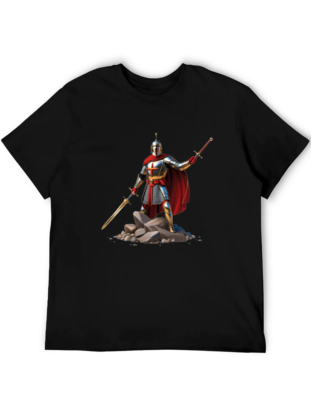 Knight Warrior T-Shirt - Medieval Armor Design product image 5