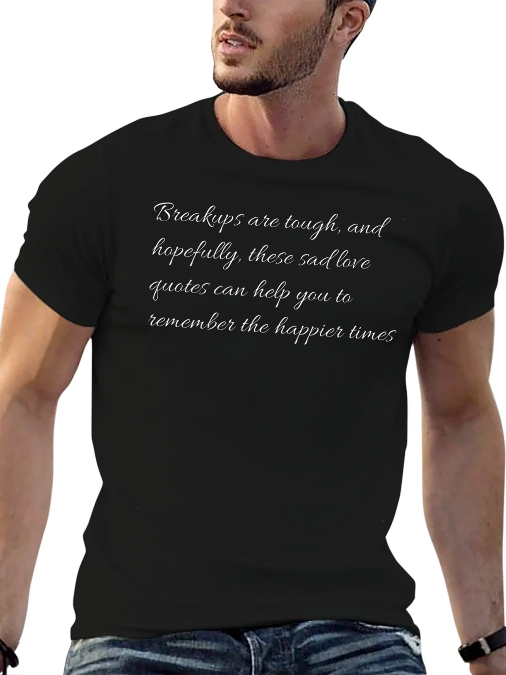 Breakup Sad Love Quote Graphic T-Shirt product image 6