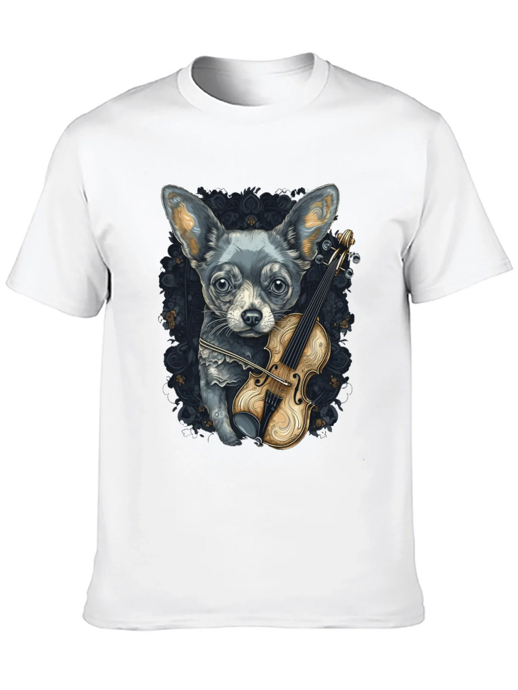 Dog with Violin Graphic Tee - Black product image 9