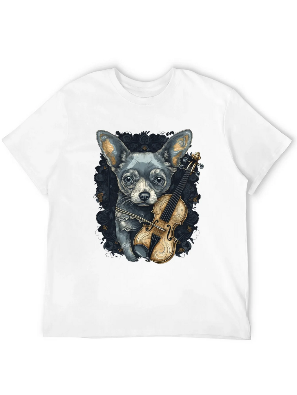 Dog with Violin Graphic Tee - Black product image 11