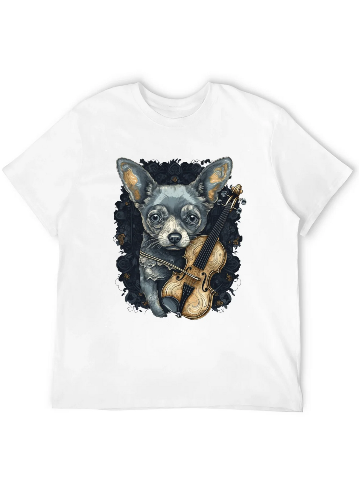 Dog with Violin Graphic Tee - Black product image 11