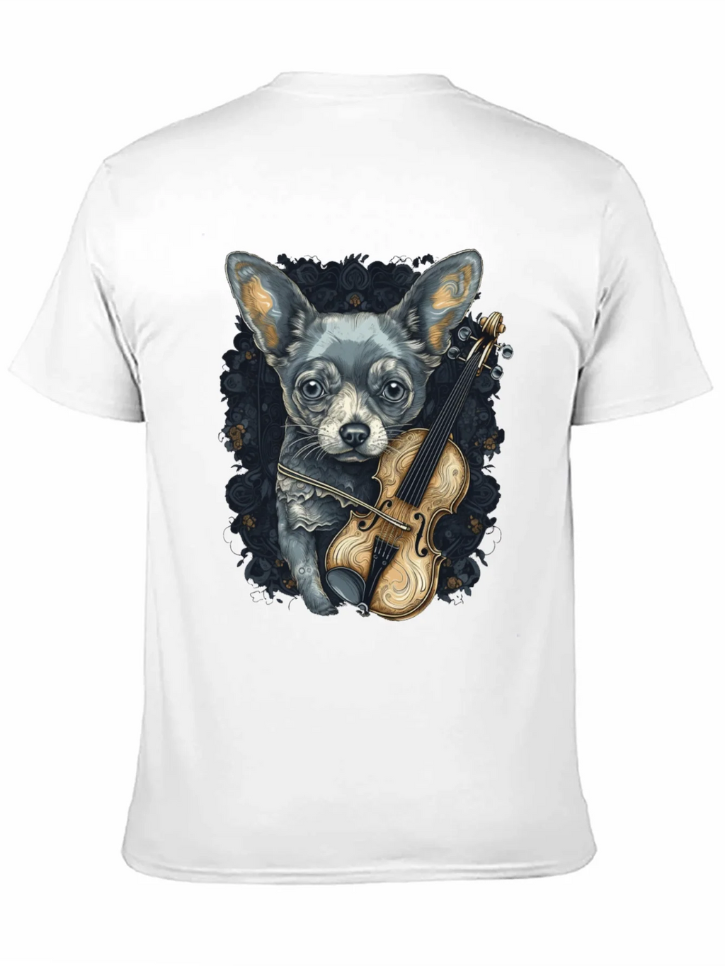 Dog with Violin Graphic Tee - Black product image 10
