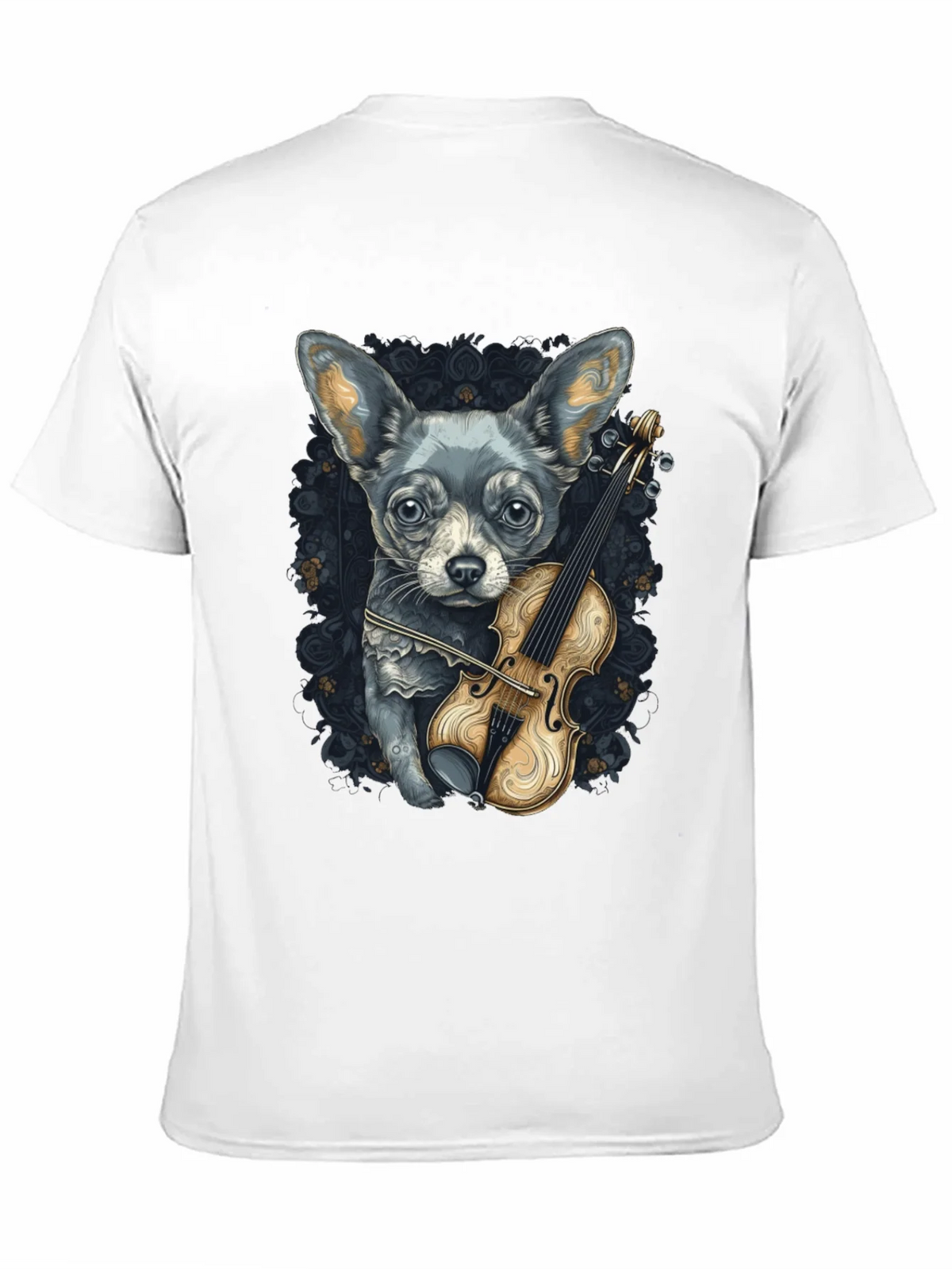 Dog with Violin Graphic Tee - Black product image 10