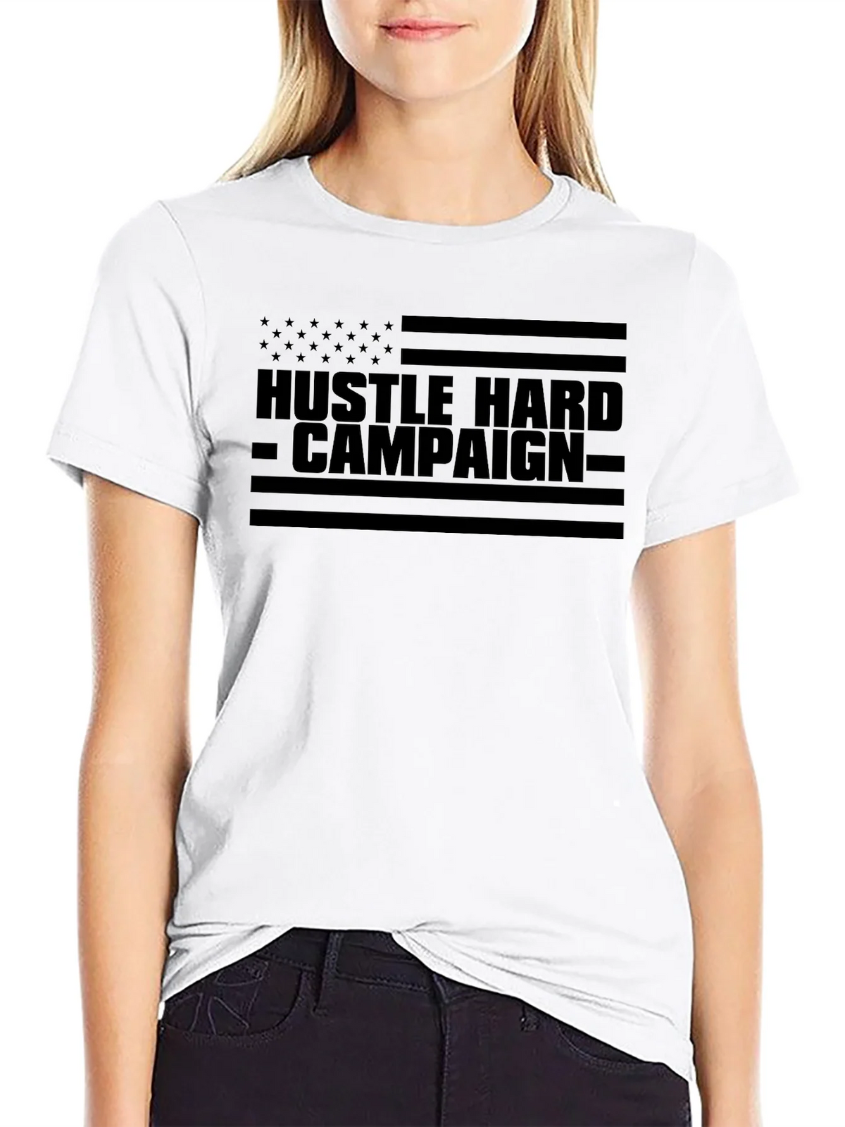 Hustle Hard Campaign Graphic Tee product image 8